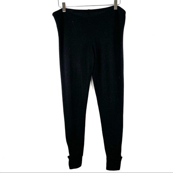 Chaser Love Knit Joggers Black Brushed Fleece Drawstring Cutout Lounge XS - Picture 3 of 6